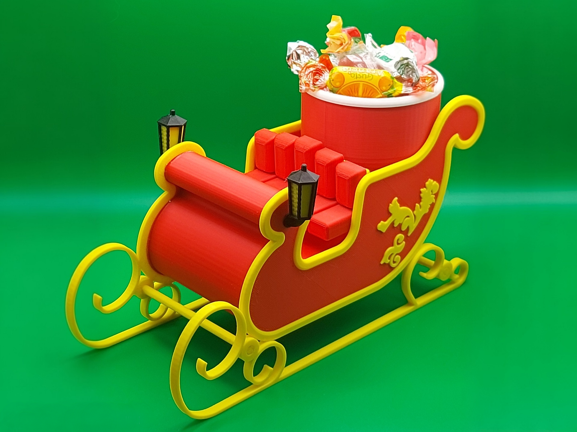Santa Sleigh Candy Holder
